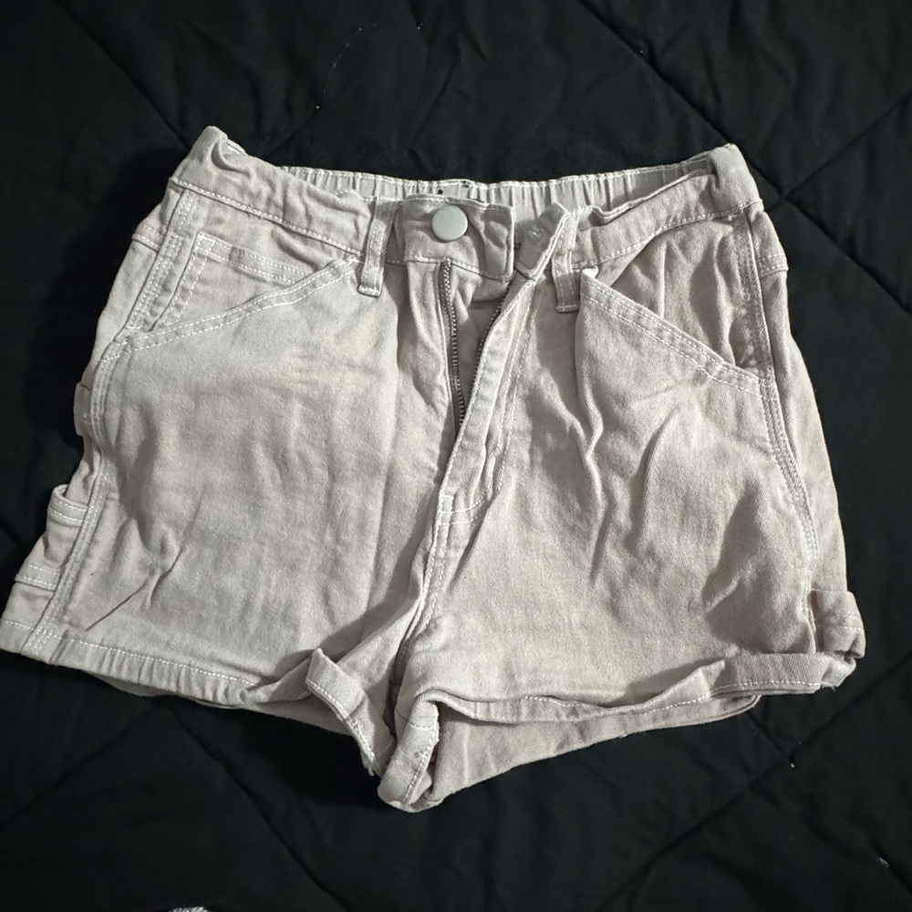 Forever 21 Cream Jean Shorts